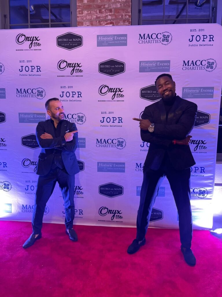 Movie Star Michael Jai White on the red carpet at movie premier