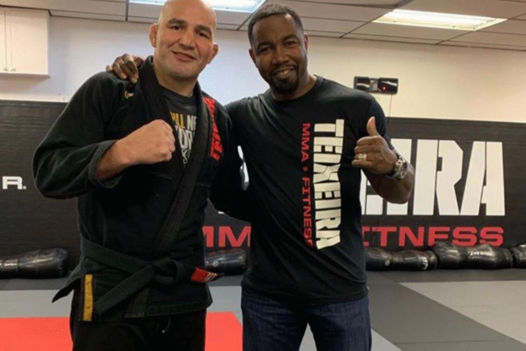 Movie Star Michael Jai White at a MMA fitness gym